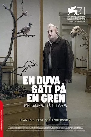 Poster Una paloma se posó en una rama a reflexionar sobre la existencia