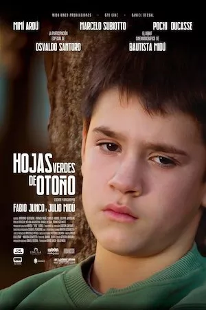Poster Hojas verdes de otoño