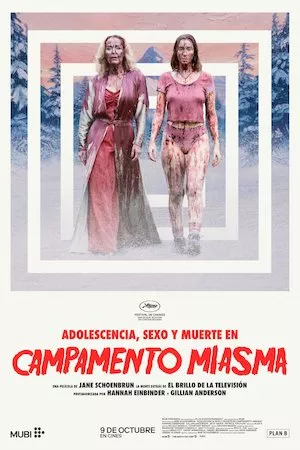 Poster Adolescencia, sexo y muerte en campamento Miasma